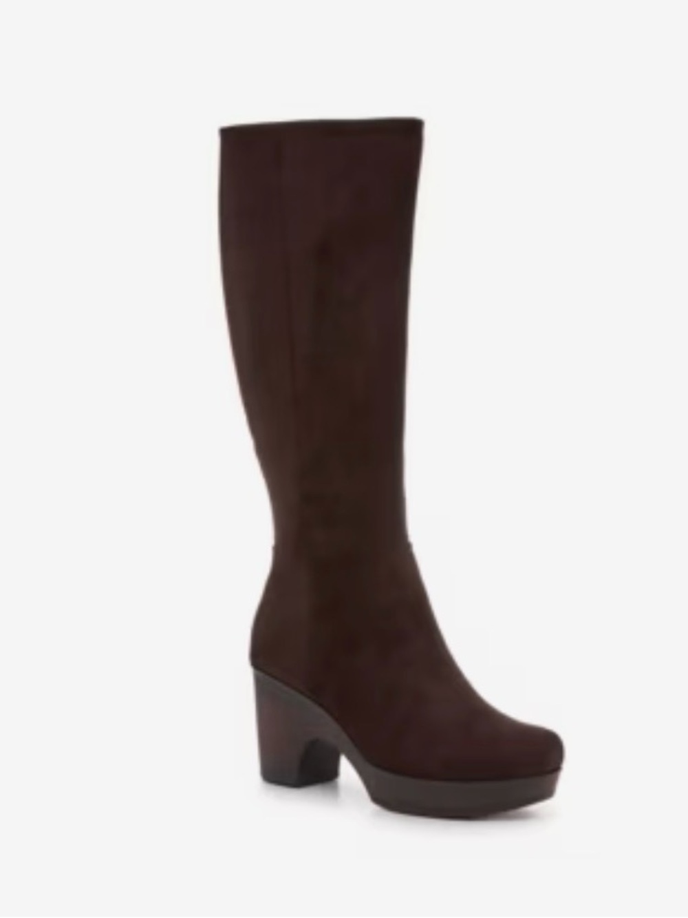 b.o.c. Born Concept Brown Faux Suede Knee High Wedge Boots Women’s Size 7M
